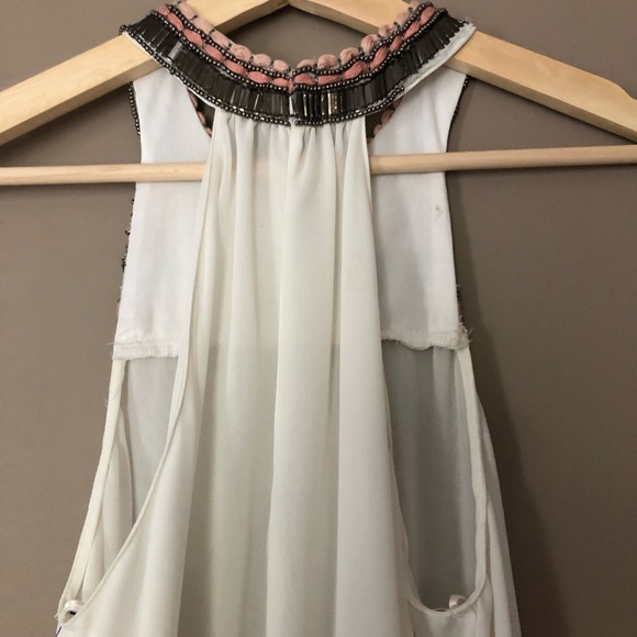 NWT Zara Off-White Long Grecian Dress Size Medium - Picture 5 of 7